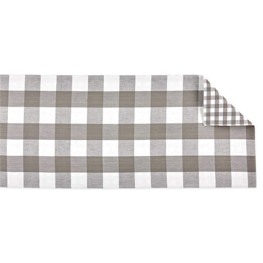 DII® 72" Reversible Gingham & Buffalo Check Table Runner